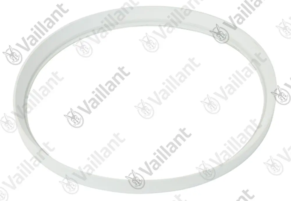 Weiße Dichtung oder Profildichtring von Vaillant, rund, mit glatter Oberfläche. Geeignet für verschiedene Anschlüsse.